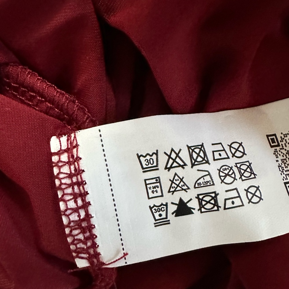 NWT ZARA LONG GODET DRESS - Dark red - Picture 10 of 12